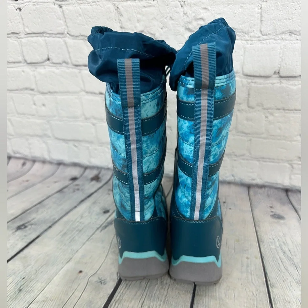 Lands End Kids Snow Boots Rain  Water Proof Blue Tie dye toddler size 1